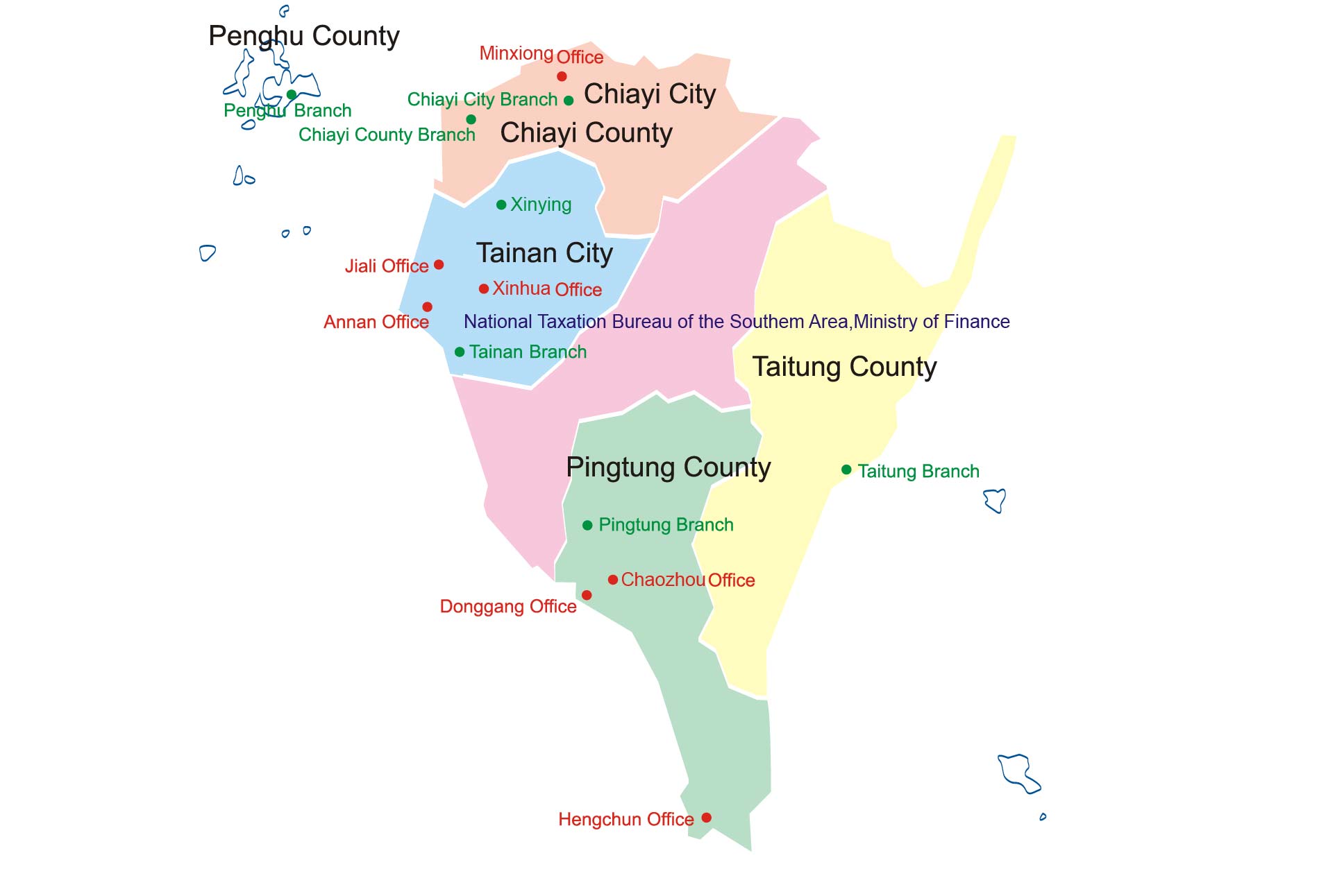 Service Regions map