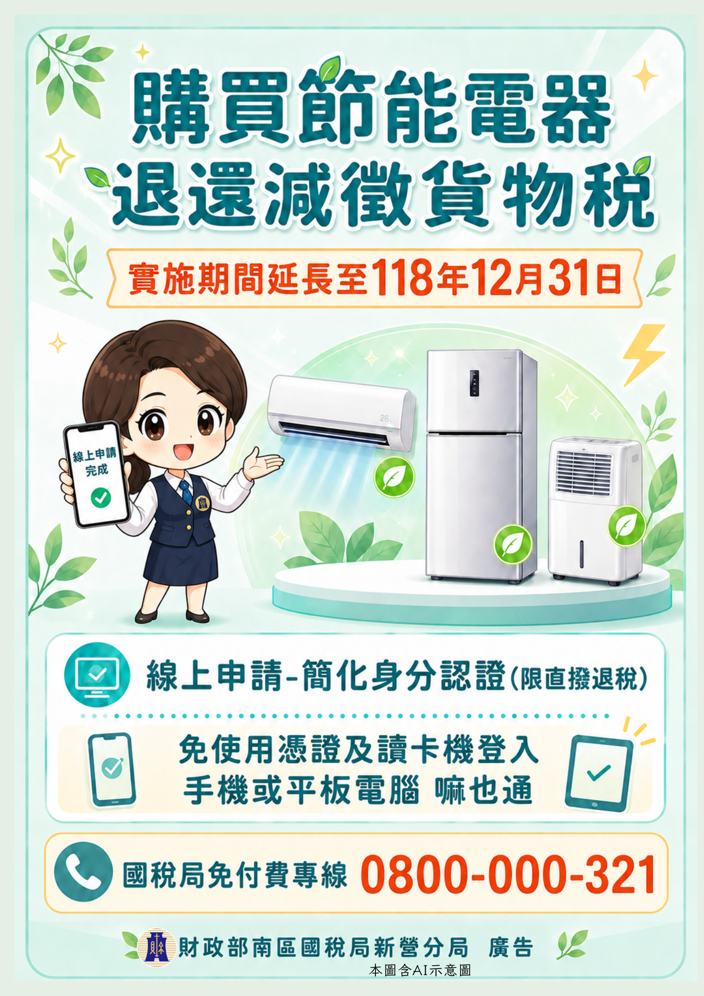 購買節能電器退還減徵貨物稅
