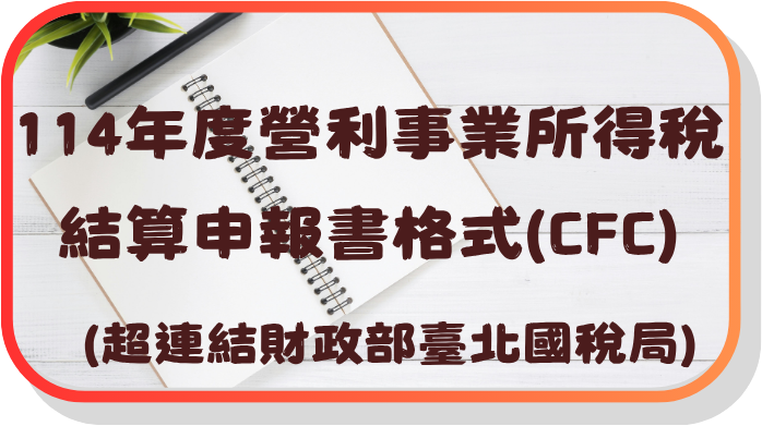 113年度營利事業所得稅結算申報書格式(CFC)