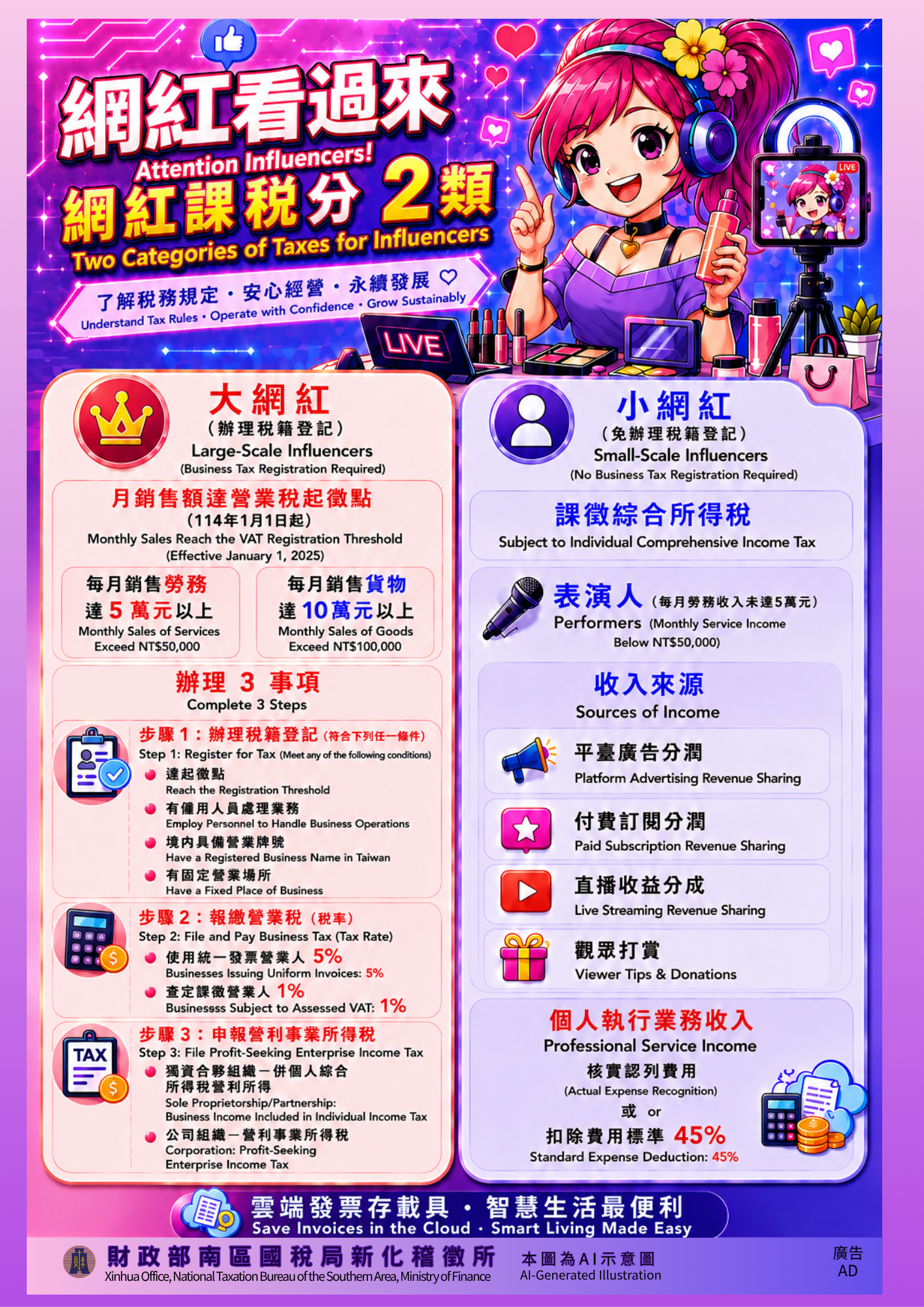 網紅看過來網紅課稅分2類