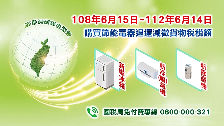 購買節能電器退還減徵貨物稅