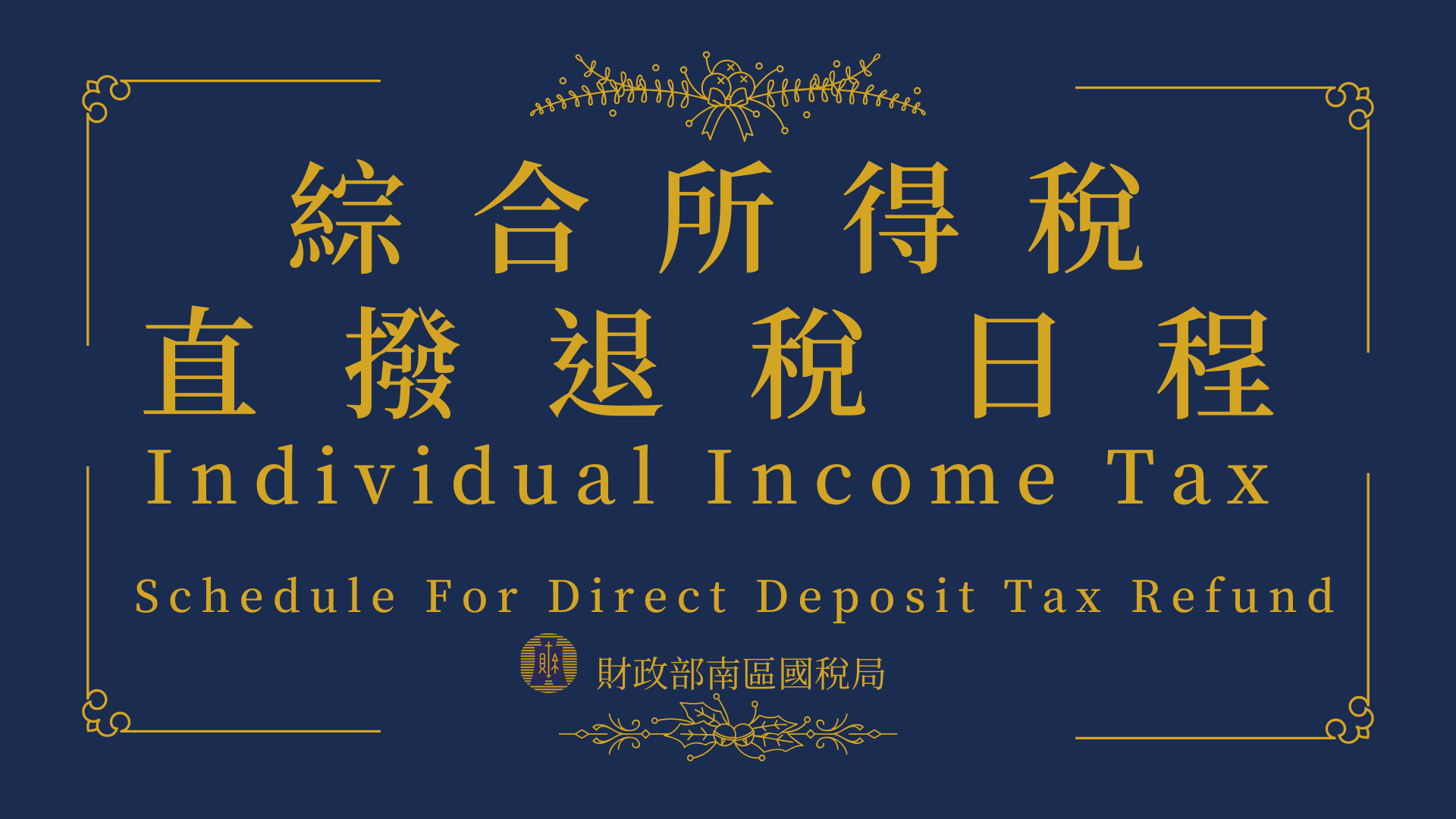 綜合所得稅直撥退稅公告 